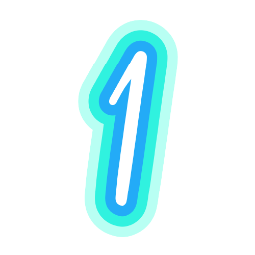 illustrated number 1 icon
